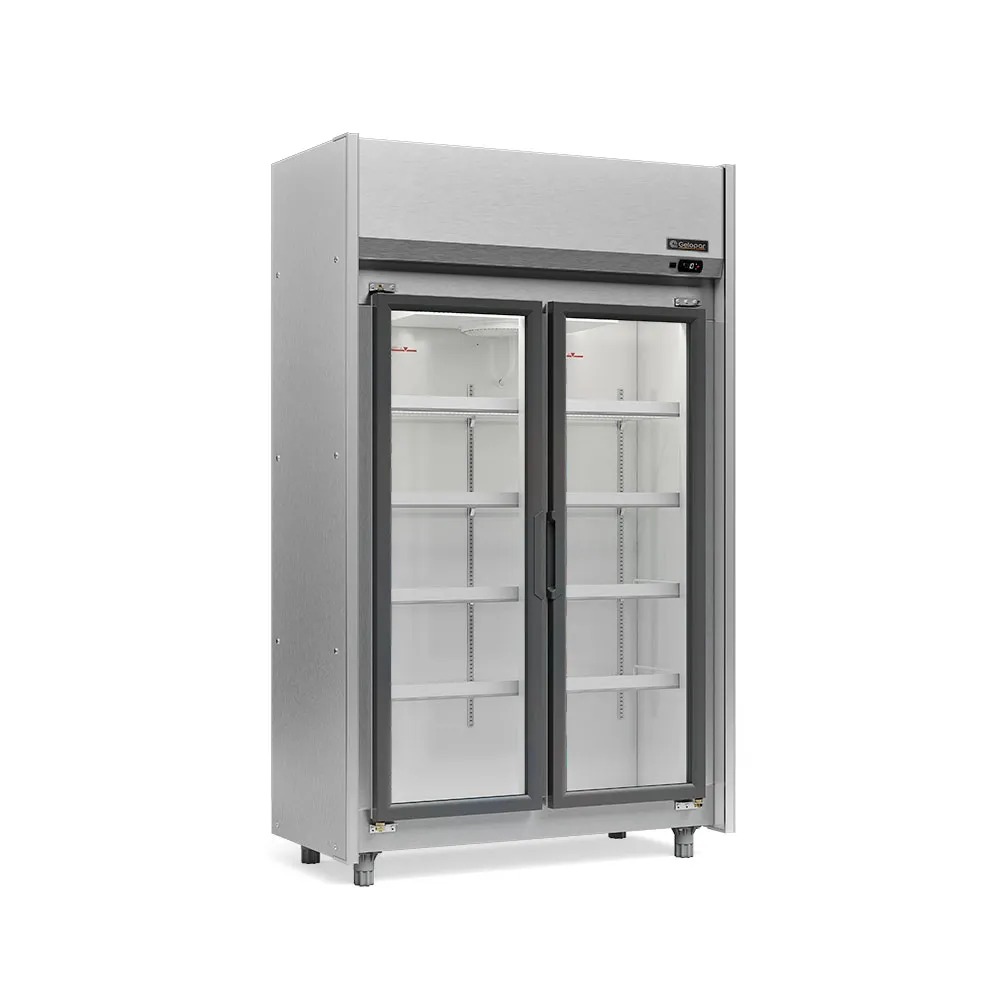 Refrigerador Vertical Auto Serviço GEAS-2P TI tipo inox